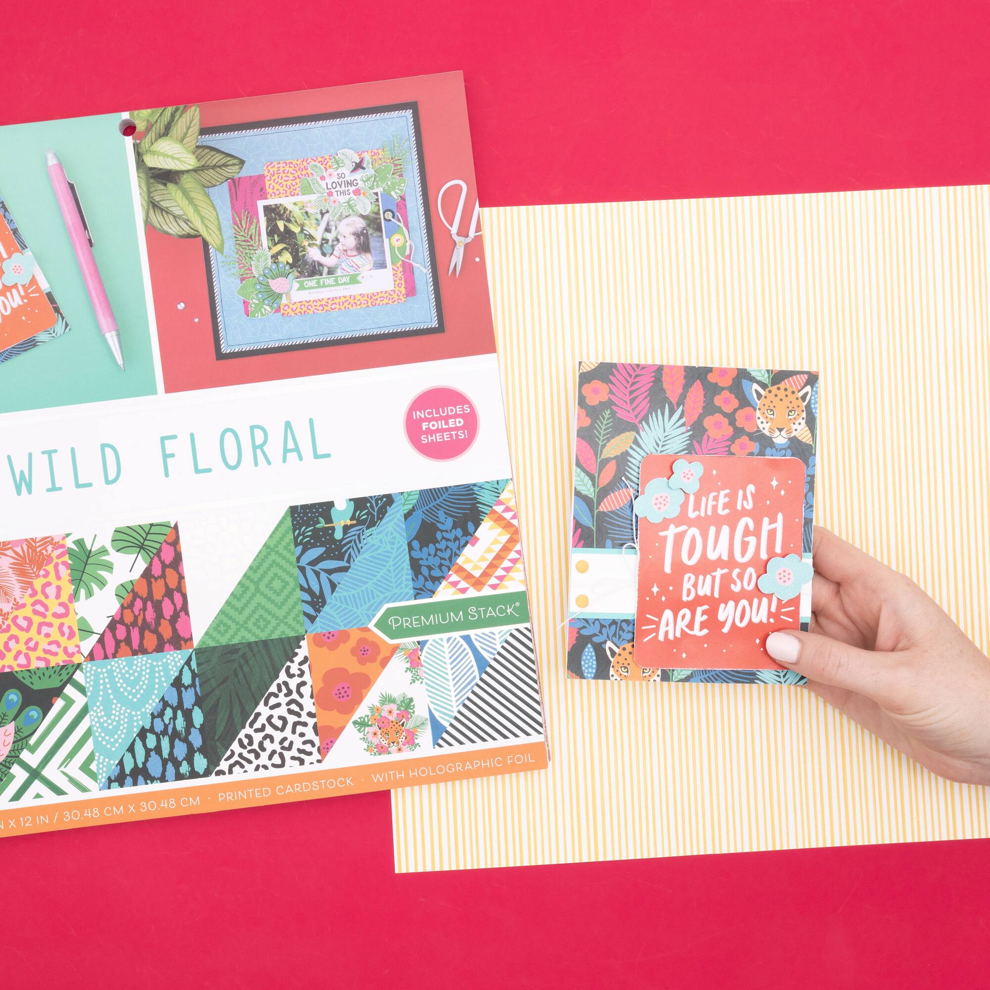 DCWV® 12" x 12" Premium Paper Wild Floral, 36 Sheets